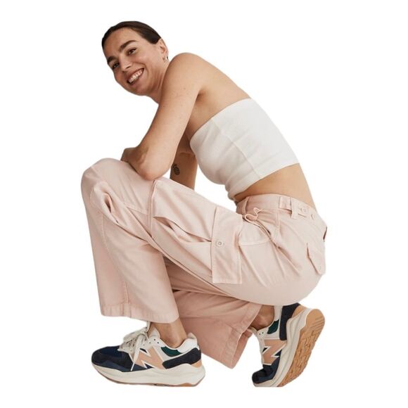 Madewell NWT Garment-Dyed Low-Slung Straight Cargo Pants Vintage Linen S… - Picture 2 of 14